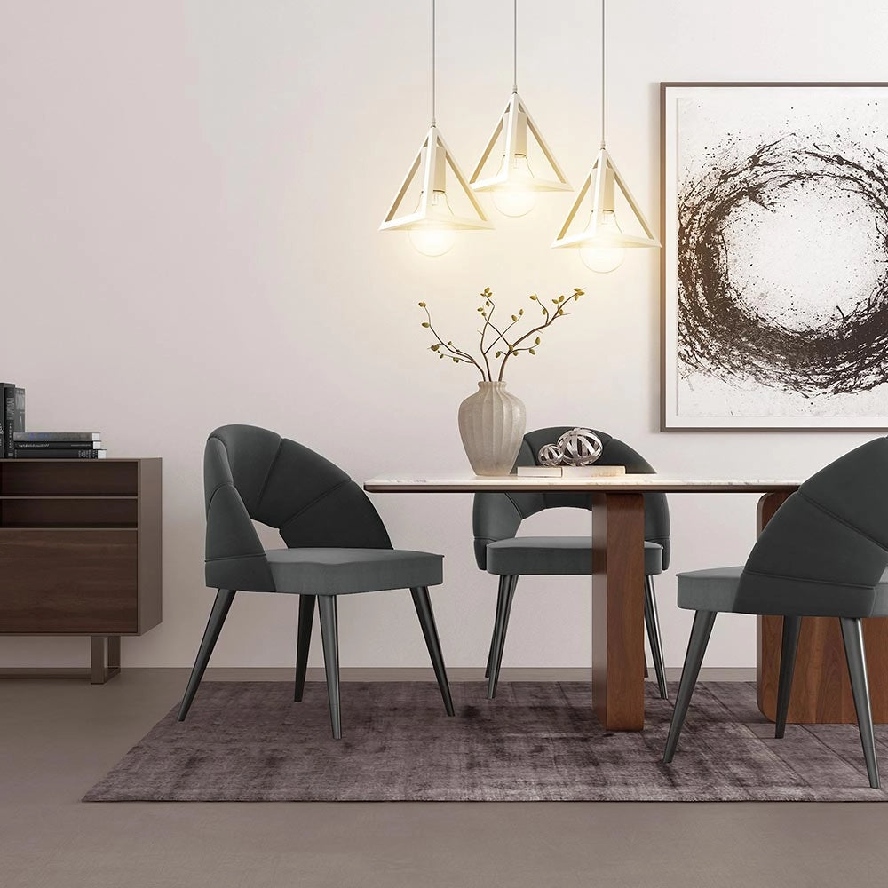 Lampadario Lampada Sospensione Piramide 18cm Design Moderno Paralume Bianco
