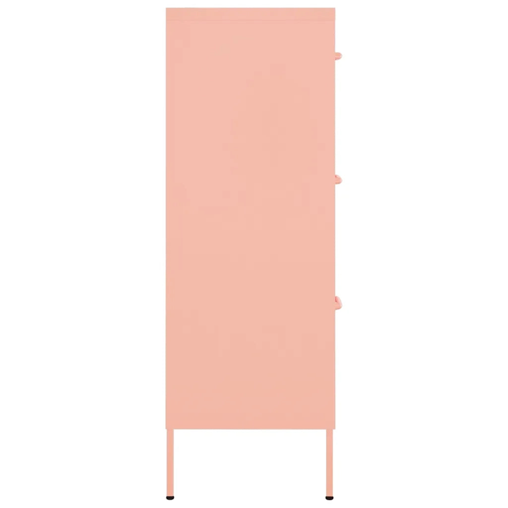 Cassettiera Rosa 80x35x101,5 cm in Acciaio 336148