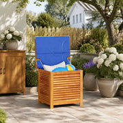 Garden Storage Box With Ventilation Slots, 60x50x56 Cm, Solid Acacia Wood