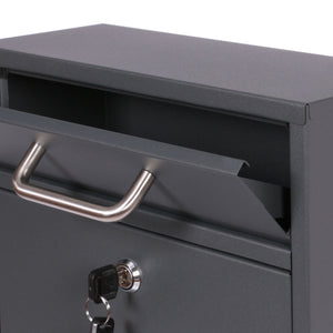 Cassetta delle lettere 2x2 V53 antracite A muro Con serratura e finestrelle