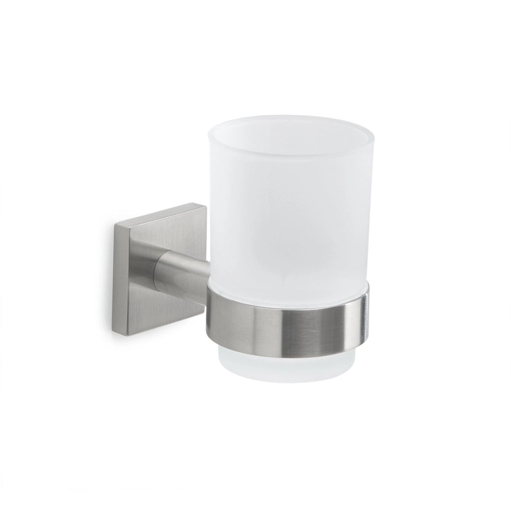 Portaspazzolini da muro in acciaio inox AISI 304 e Cromall FJ10 Gedy serie FUJI Satinato