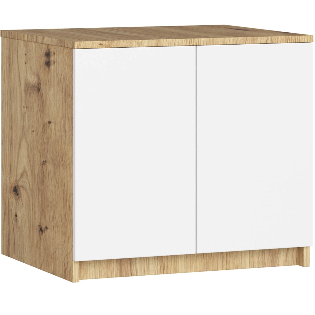 Sopralzo per armadio AKORD S60 Quercia Artisan 60 cm 2 ante inserto frontale Bianco 60x51x55 cm