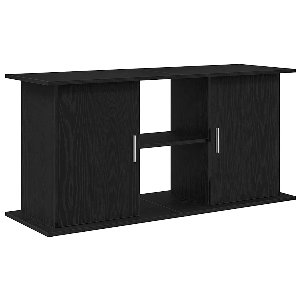vidaXL Supporto Acquario 121x41x58 cm Legno Multistrato Rovere Nero