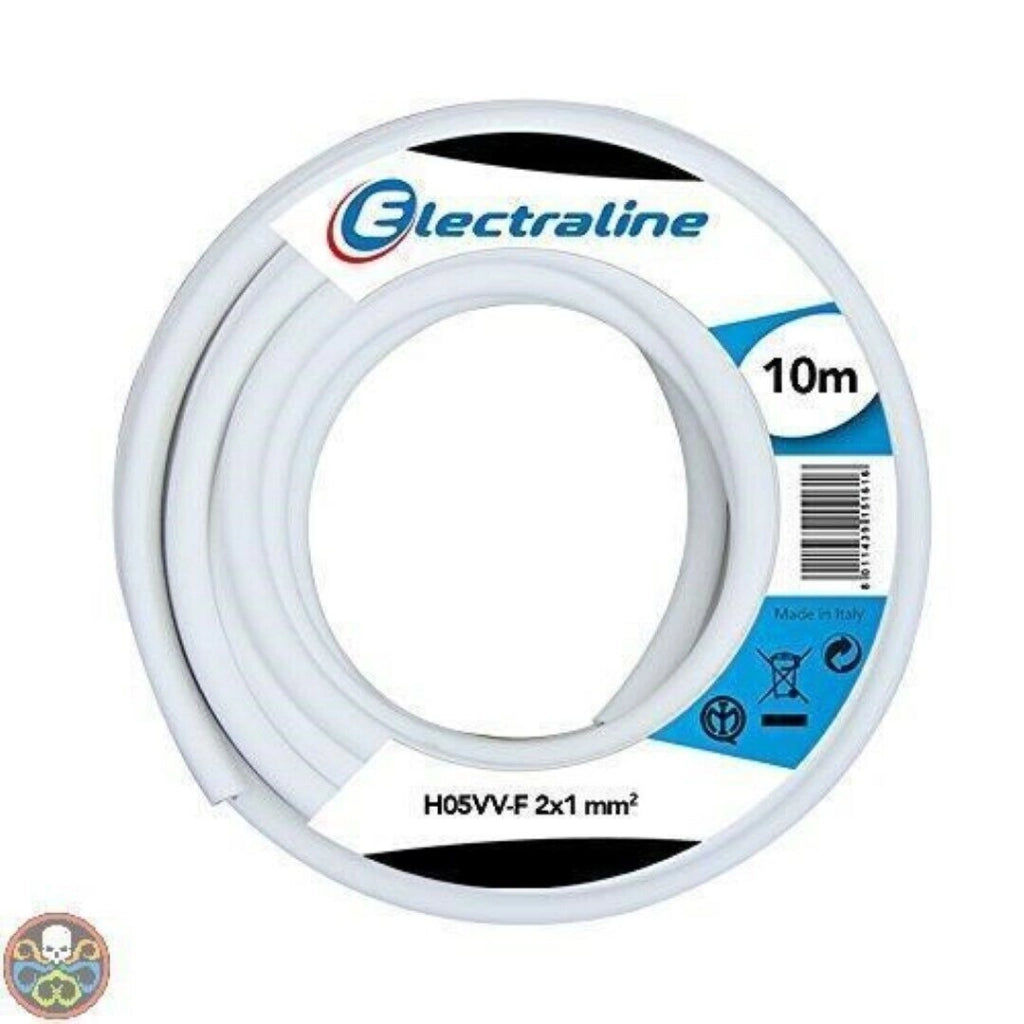 Cavo H05Vv-F 2X1 Bianco 10Mt - Electraline