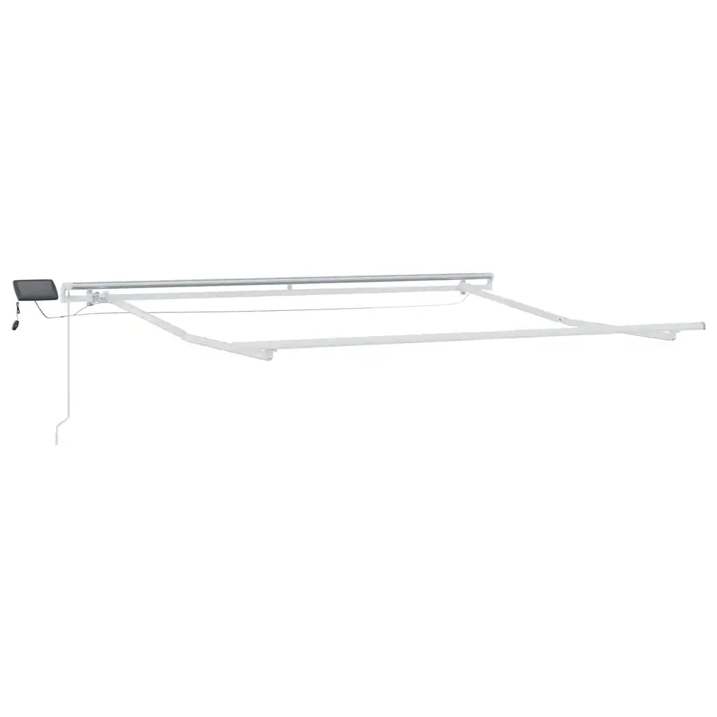 Tenda Retrattile Verde e Bianco 350 x 250 cm Tessuto e acciaio 3330466