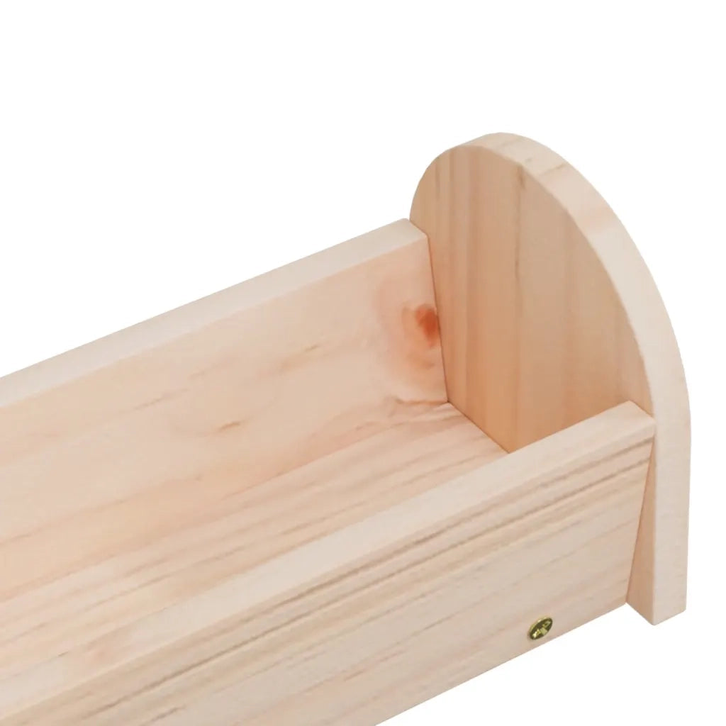 Mangiatoia per Conigli 28x10x10 cm in Legno Massello di Abete CFW3852048