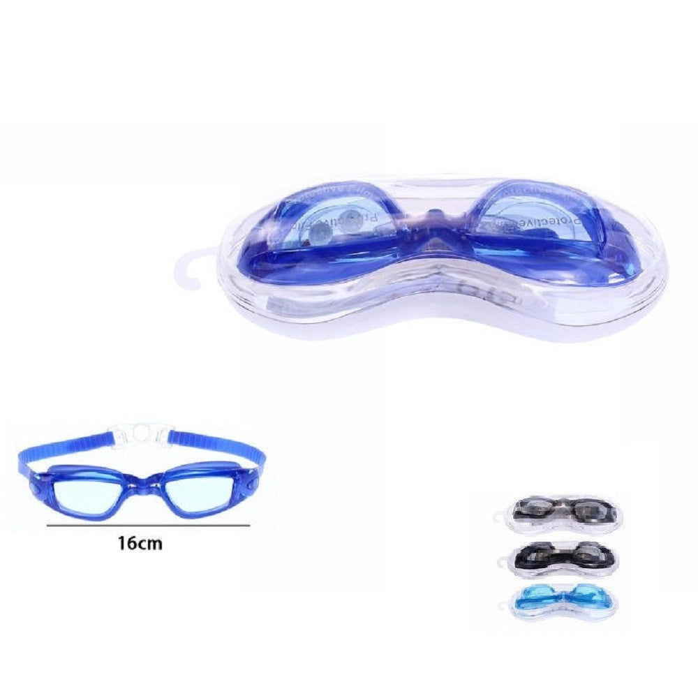Trade Shop - Occhialini Occhiali Nuoto Piscina Mare Lenti Sport Estate Maschera 16 Cm 71565 -