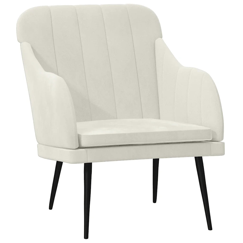 Poltrona Crema 63x76x80 cm Velluto 351462