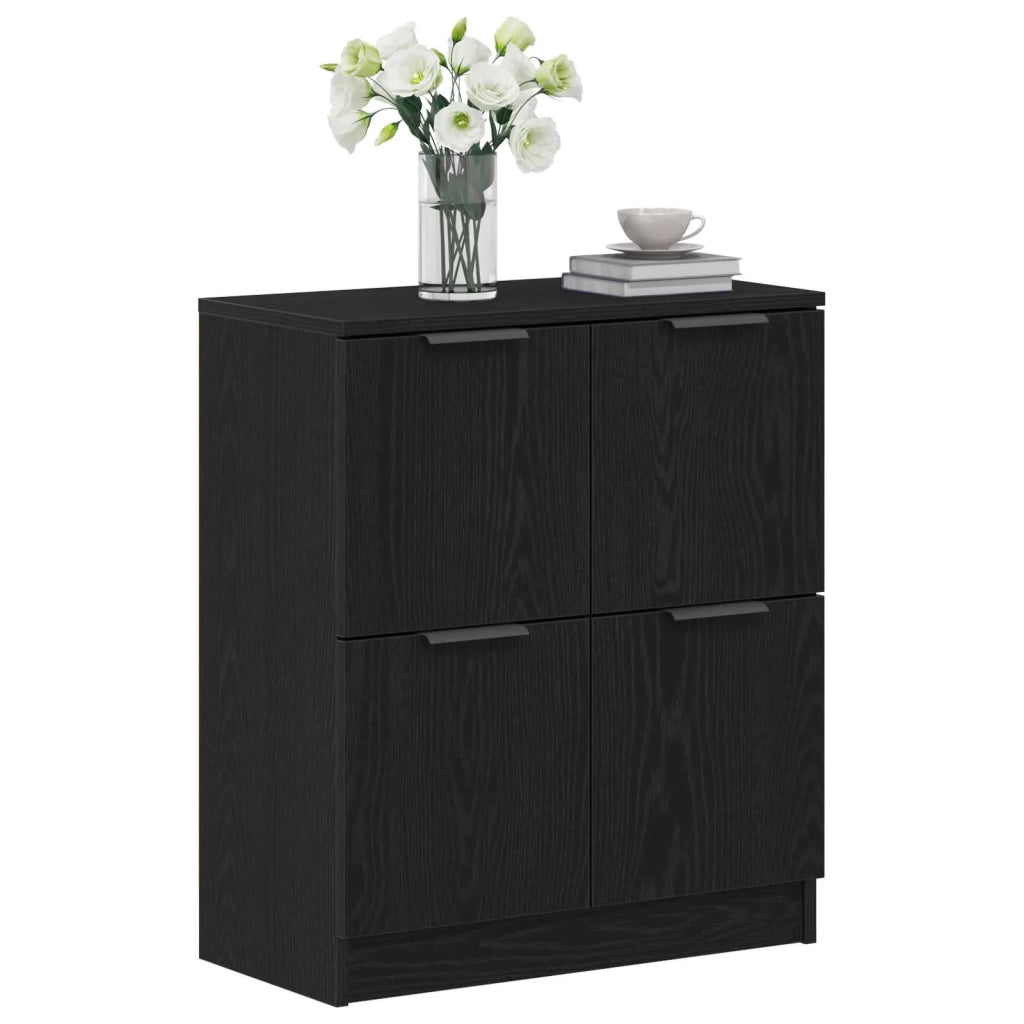 Credenza Rovere Nero 60 x 30 x 70 cm Legno multistrato 862739
