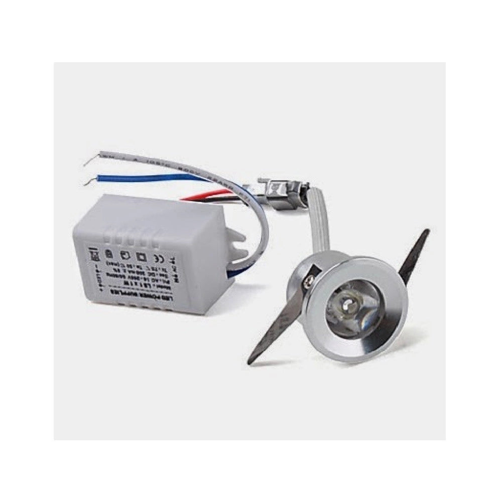 Trade Shop - Faretto Ad Incasso Segnapasso A Led 1w 220v Luce Fredda Calda Punto Luce Scale -