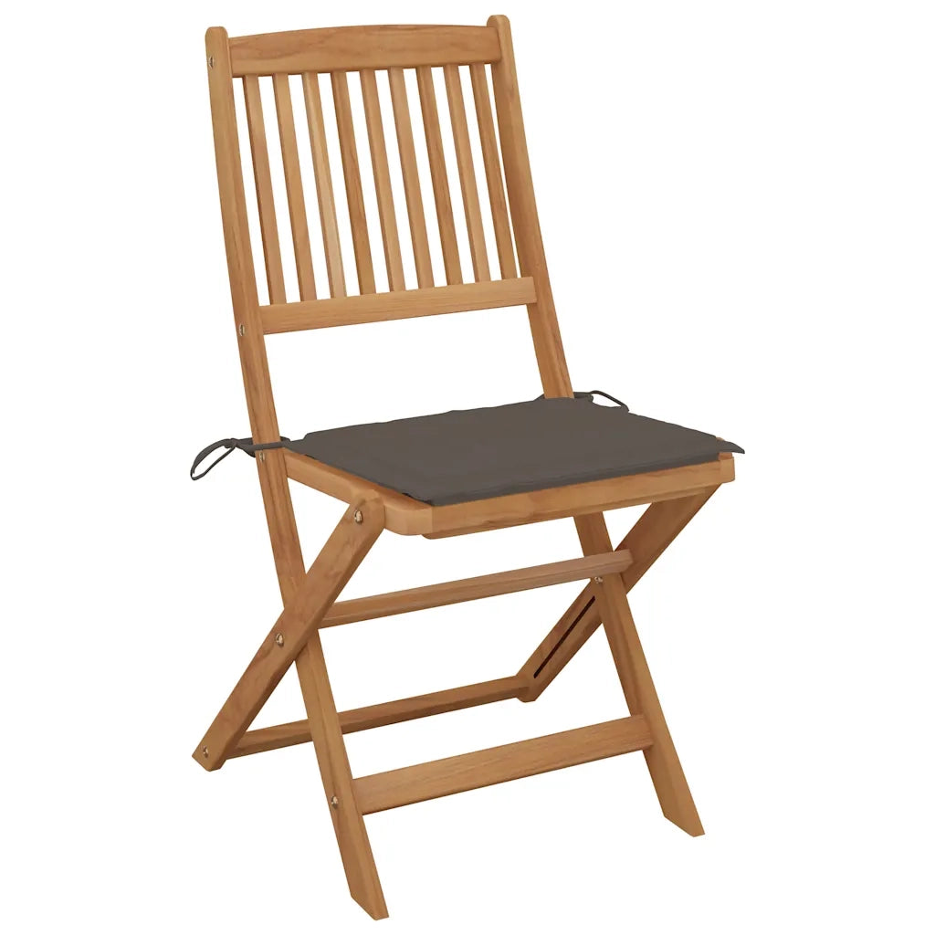 Sedie da Giardino Pieghevoli 6 pz con Cuscini Massello Acacia cod mxl 8486