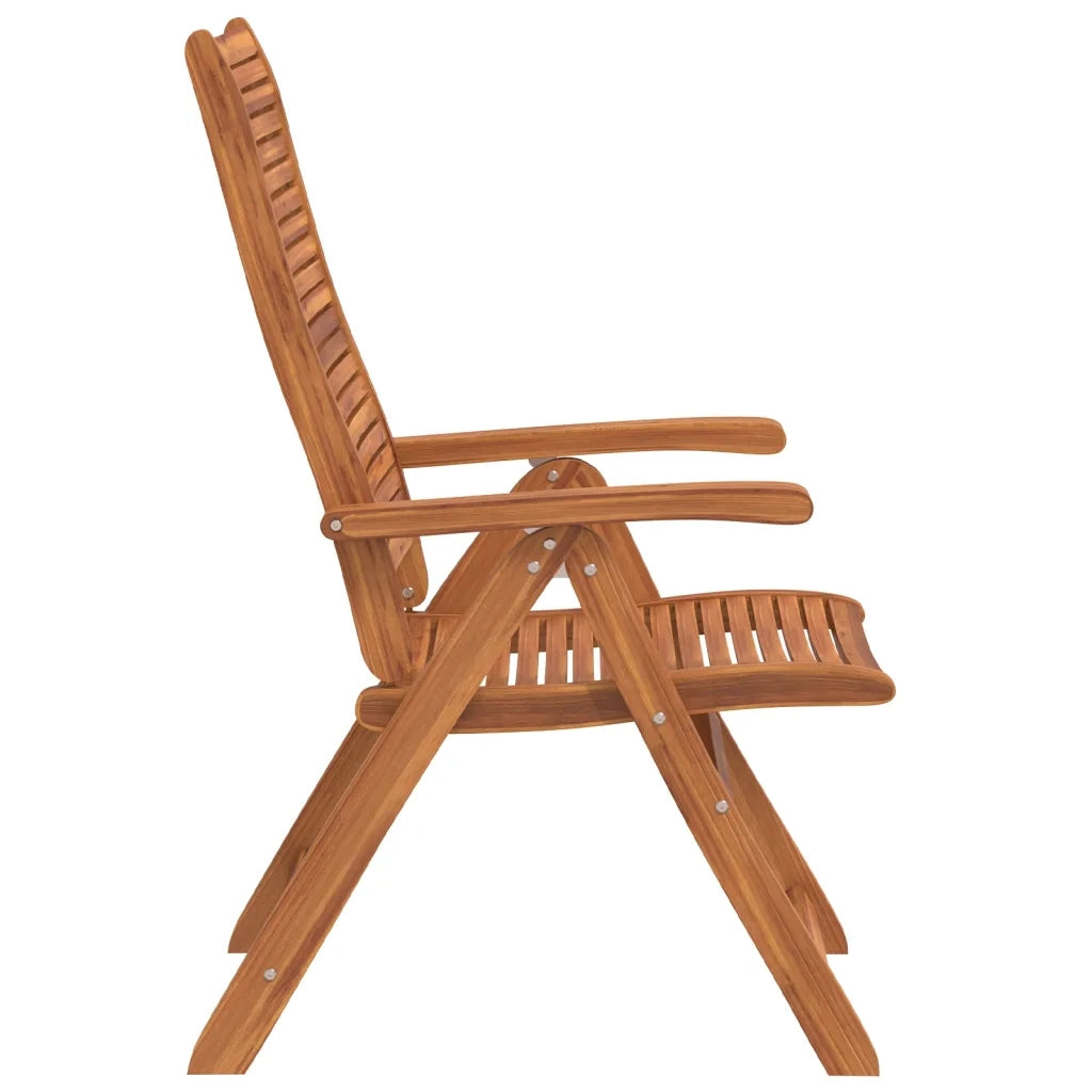 vidaXL Sedie Giardino Reclinabili 4 pz 56x72x107 Legno Massello Acacia