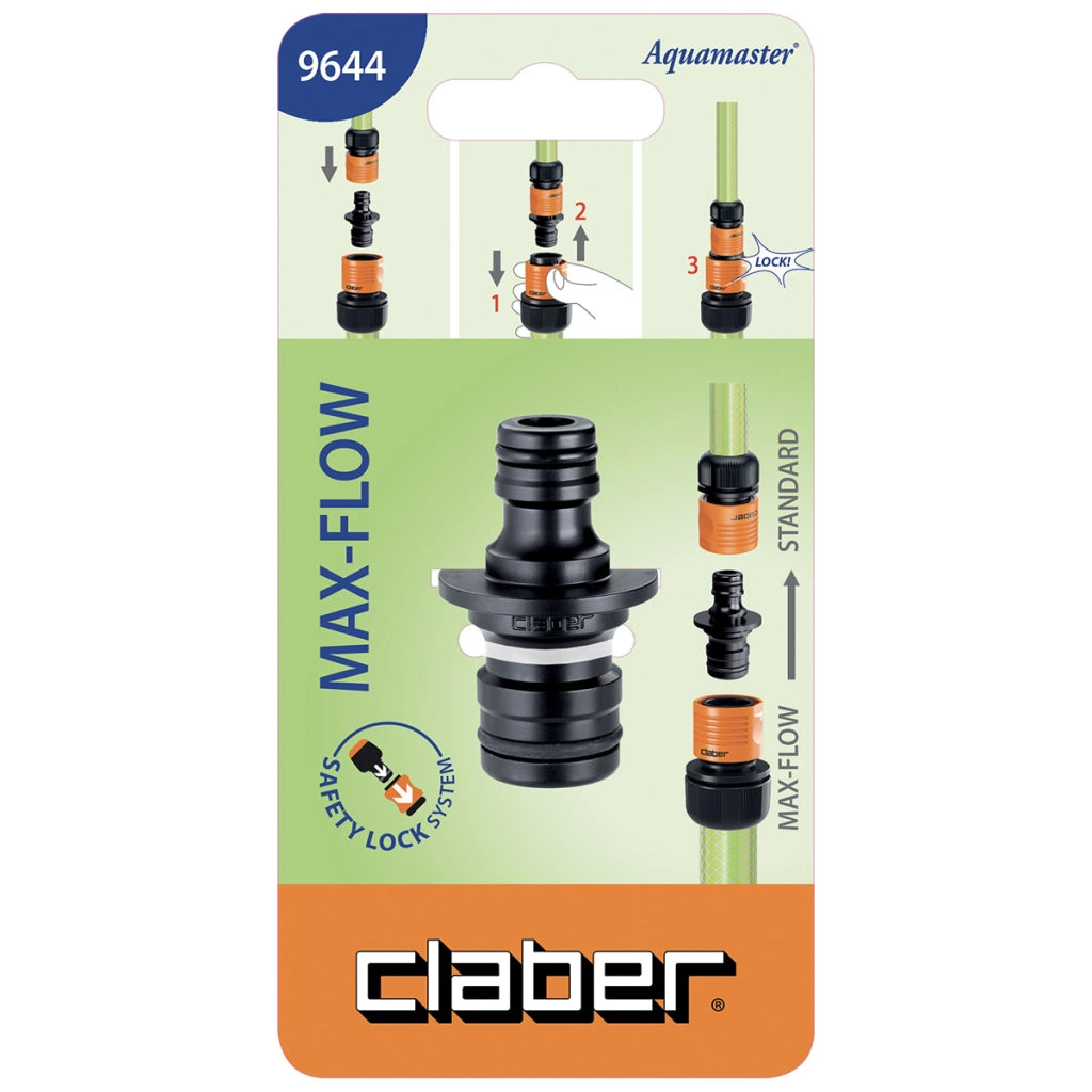 GIUNTO PER RACCORDO AQUAMASTER DA MAX-FLOW A STANDARD IN BLISTER 9644 - 5 blister CLABER