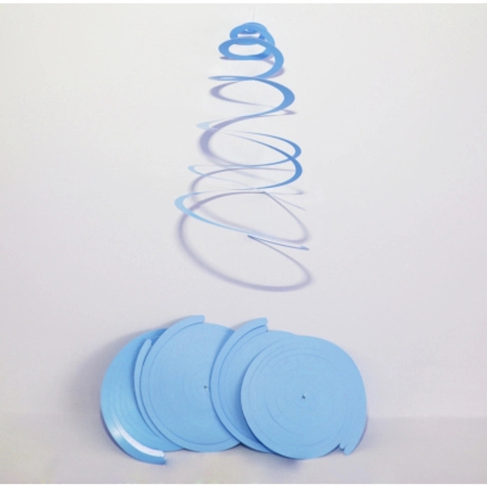 Trade Shop - Set 6 Pezzi Appendini Azzurro 6 Spirali Carta Decorazioni Compleanni -
