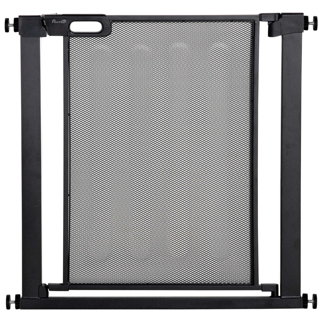 Cancellino per Cani Estensibile a Pressione ¨C Zephmum ¨C Nero, Acciaio e ABS, 75-82x76 cm