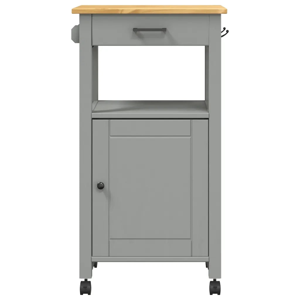 Carrello da Cucina MONZA 48x40x88,5 cm in Legno Massello di Pino 376089