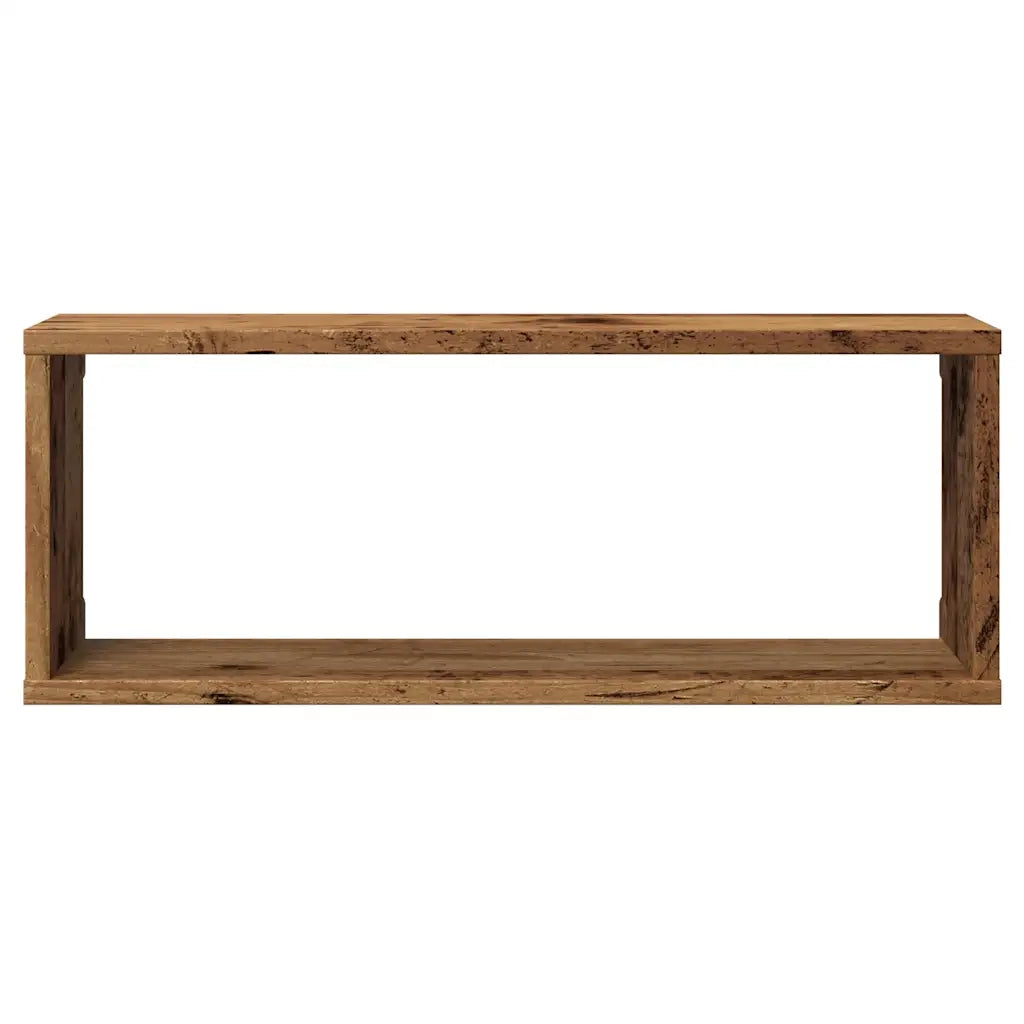 Mensole a Cubo Muro 6 pz Legno Antico 60x15x23 cm in Truciolato 856588