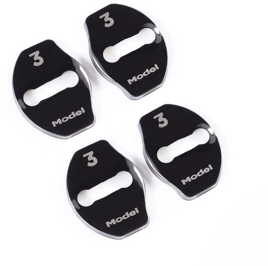 Copertura per interruttore della porta - 4 pezzi - Viti in acciaio inossidabile - Blocco della porta - Accessori per auto - Protezione contro danni - Copertura per interruttore della porta