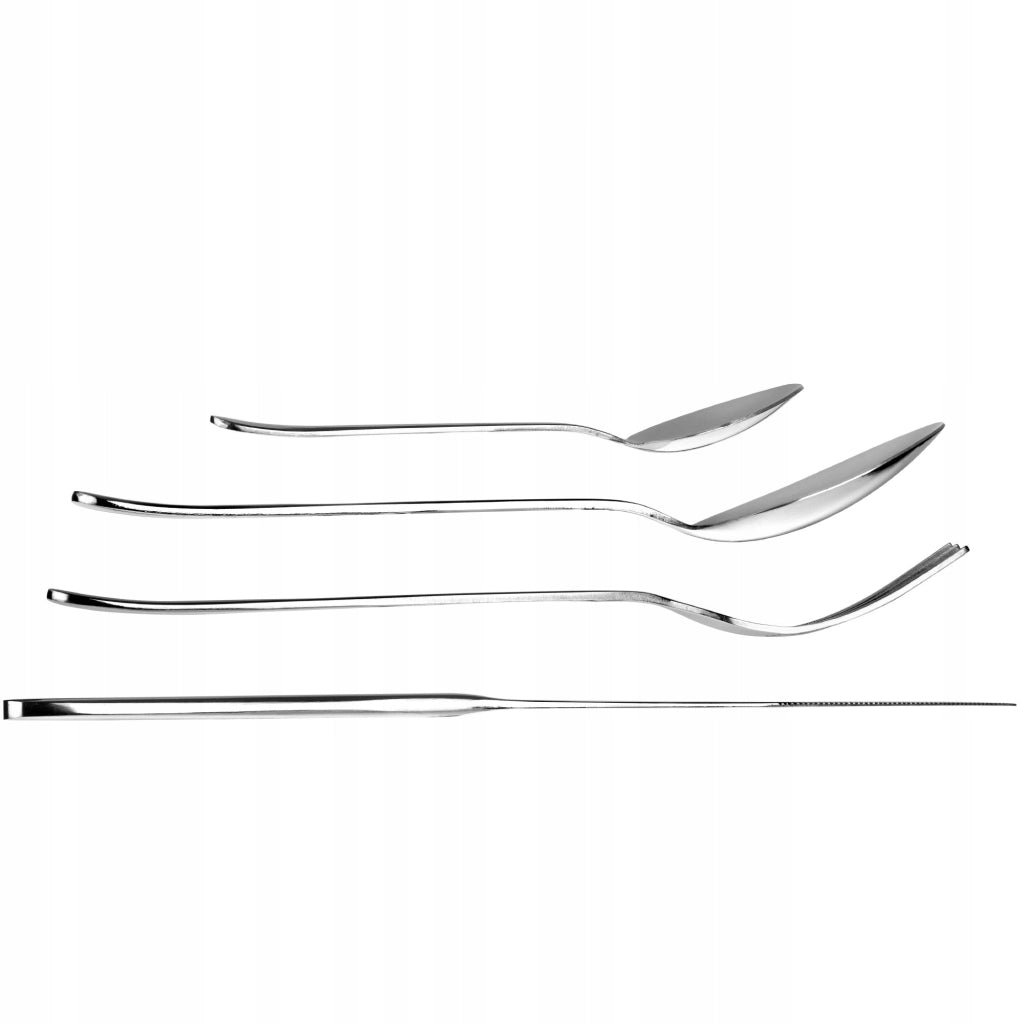 Set di posate KADAX per 6 persone, 24 pezzi, colore argento.