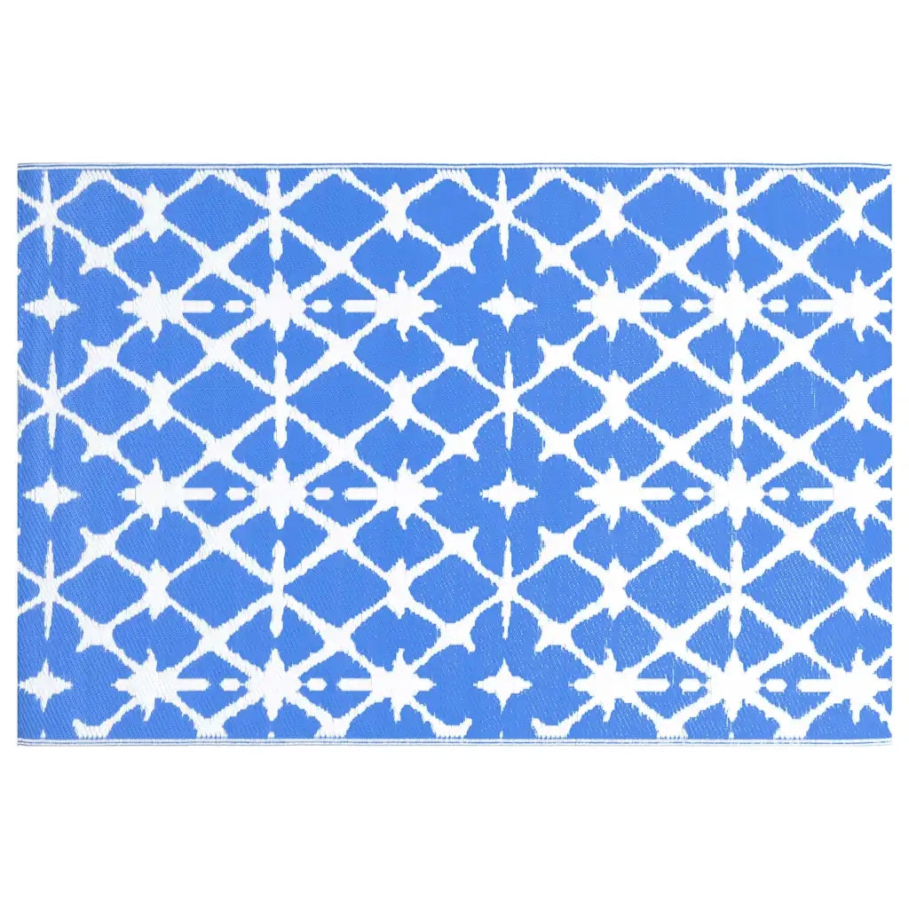 Tappeto da Esterni ARAKIL Blu e Bianco 80x150 cm in PP CFW9561071
