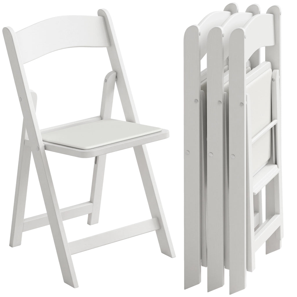 Sedia pieghevole ¨C zephmum ¨C resina e PU, 45x44x78 cm, bianco