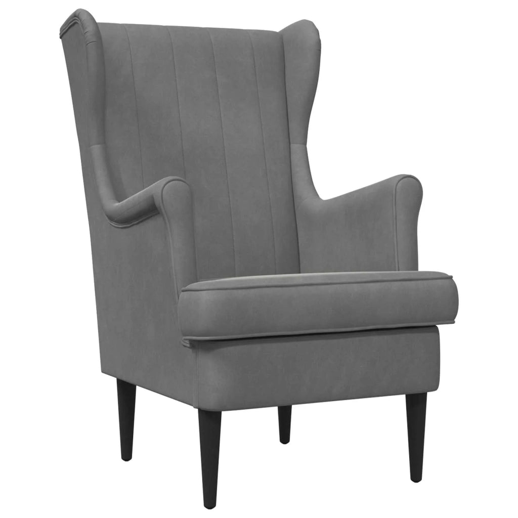 Poltrona con Ottomano 2 pz Grigio Scuro Velluto 3418825