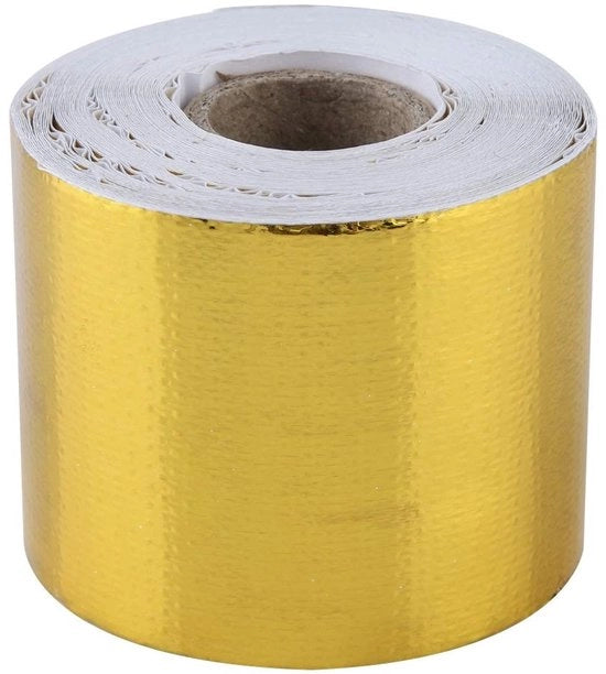 Banda adesiva riflettente - Adesivo forte - Giallo oro - Autoadesivo - Resistente al calore - Adatto per ambienti motoristici