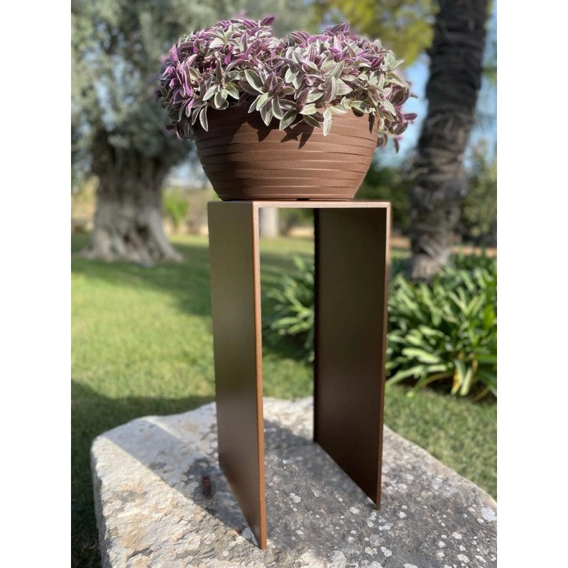 Supporto in Metallo per Piante Wanda Cm 30 X 30 X 40 H Corten Tecnokit
