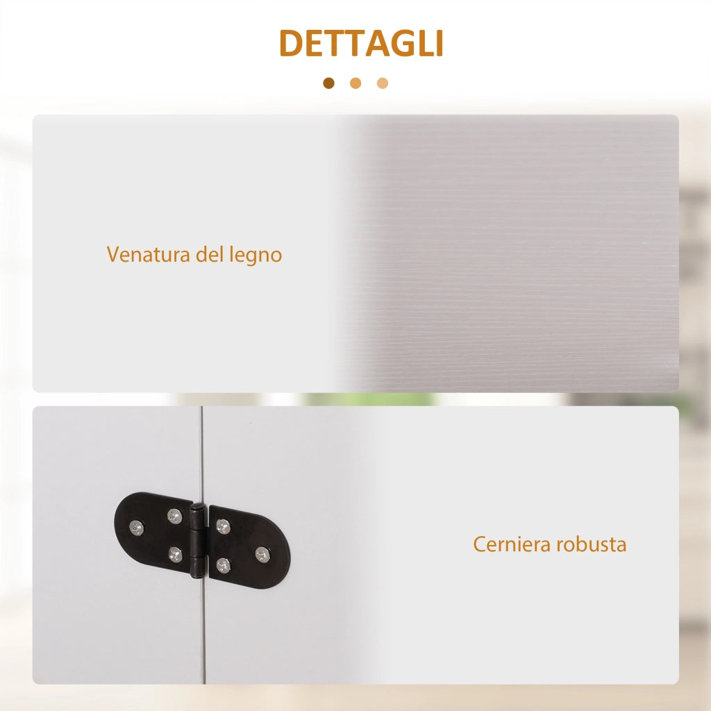 Tavolo da Pranzo Pieghevole in Legno ¨C Zephmum ¨C Bianco 90x60x74