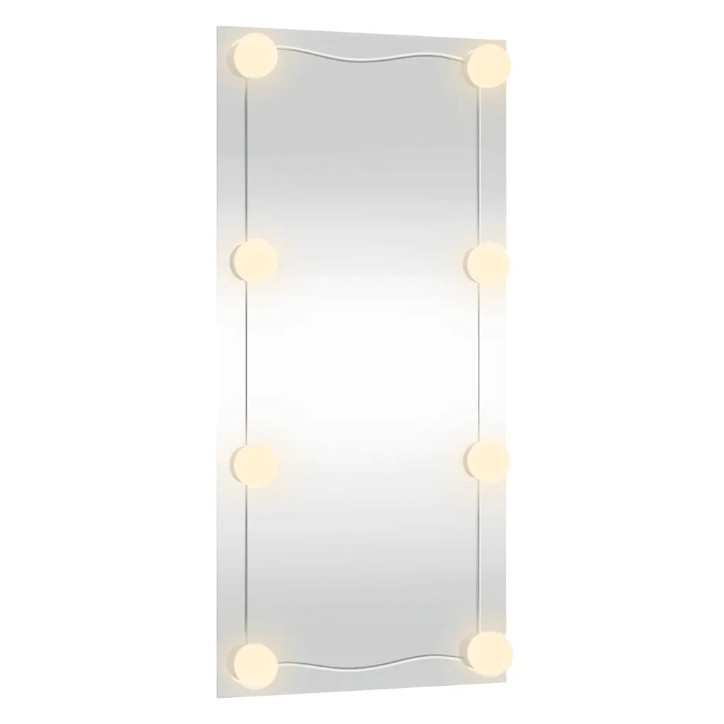 Specchio da Parete con Luci LED 30x60 cm Vetro Rettangolare