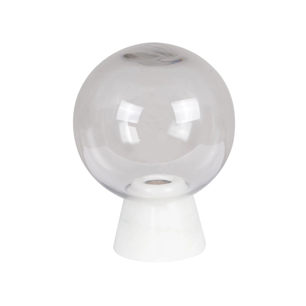 Lampada da tavolo Se'ance bianca in legno e metallo 20x28 cm