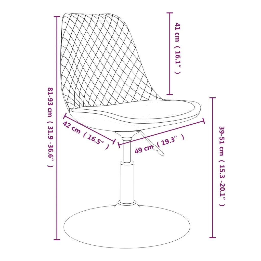 Sedie da Pranzo Girevoli 4 pz Rosa in Velluto cod mxl 28840