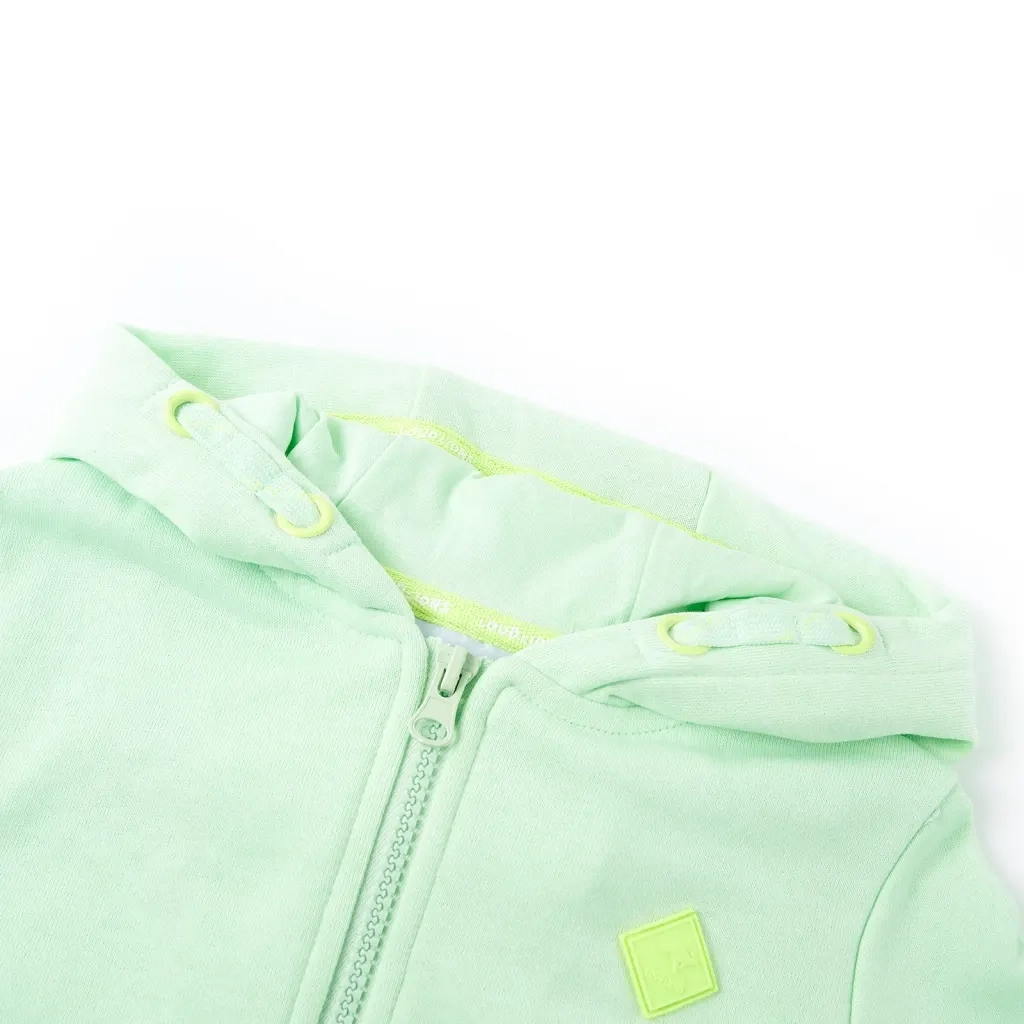Felpa con Cappuccio e Cerniera per Bambini Verde Brillante 116cod mxl 93290