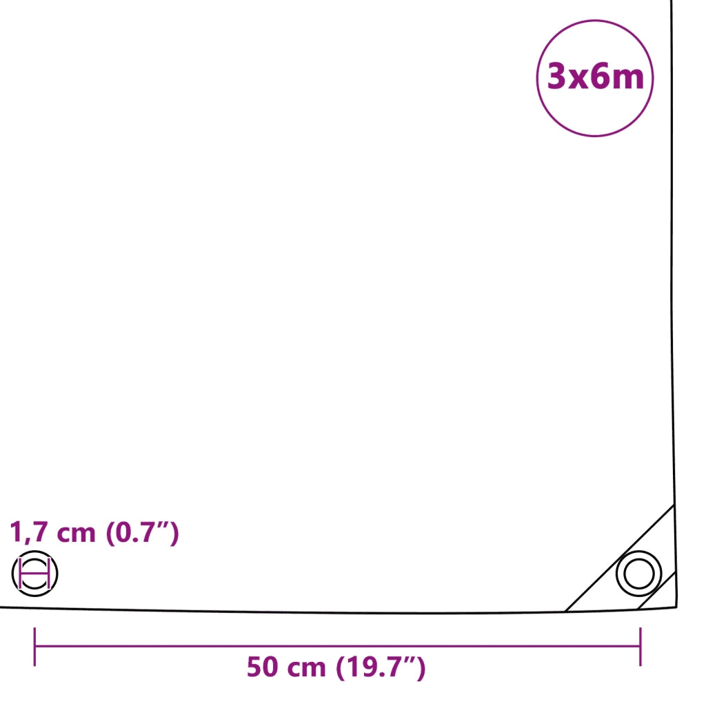 Telone 650 g/m² 3x6 m Bianco 43842