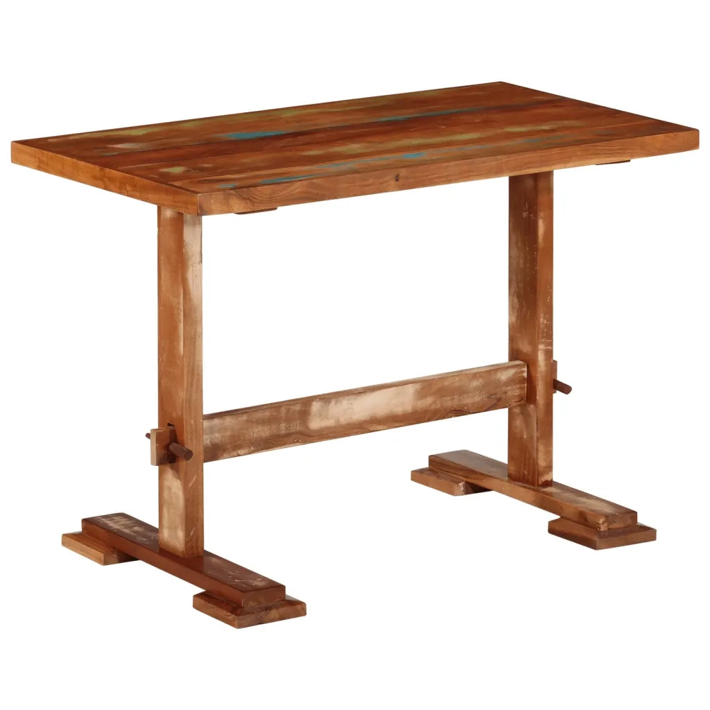 Tavolo da Pranzo 110x55x78 cm in Legno Massello di Recupero