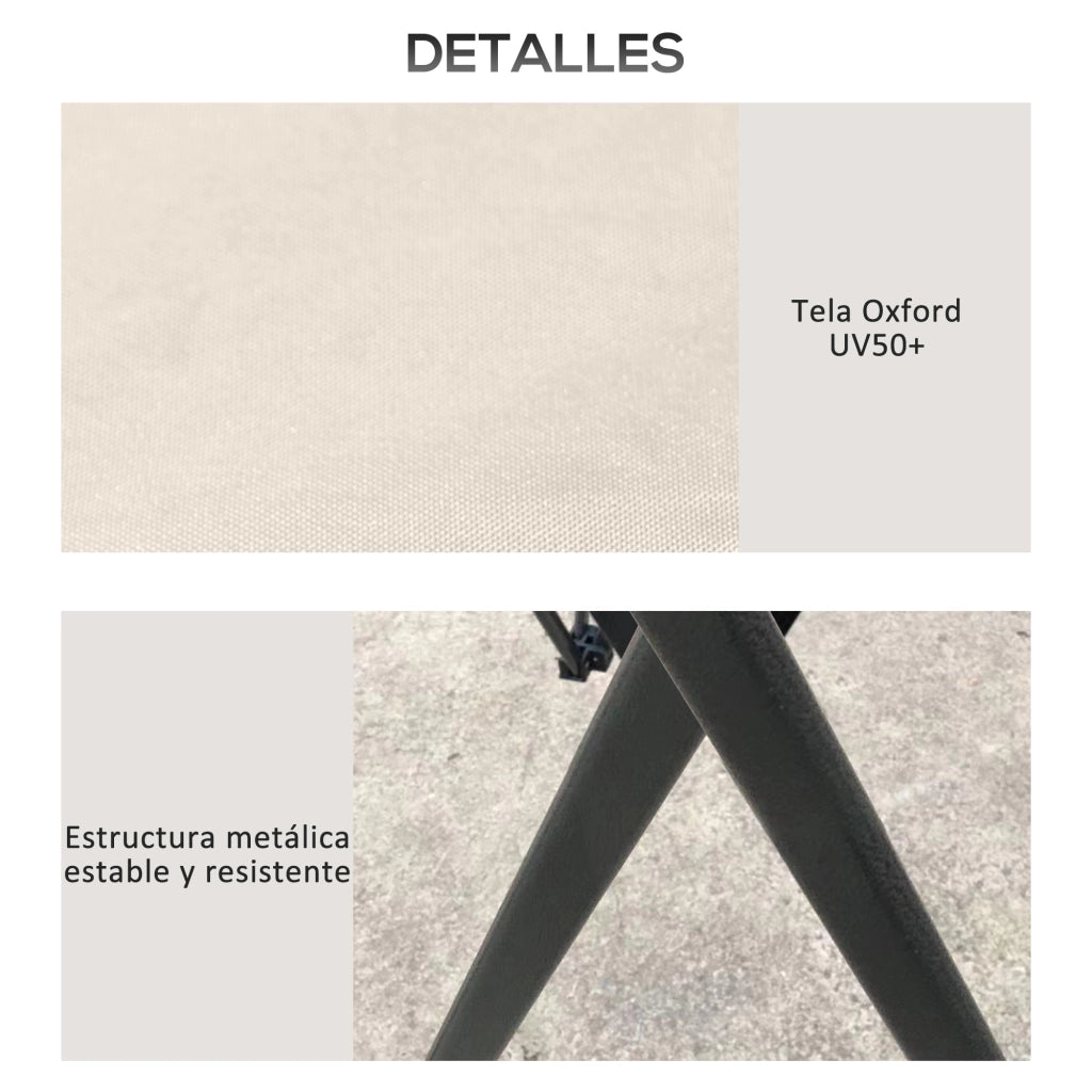 Tenda da giardino pieghevole ¨C zephmum ¨C Beige 4x4x2.8 m
