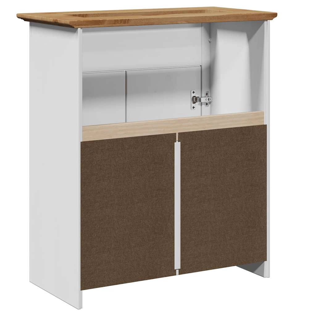 Elegante mobiletto per il bagno in stile retrò 70 x 35 x 80 cm in legno di pino bianco 02_0057683