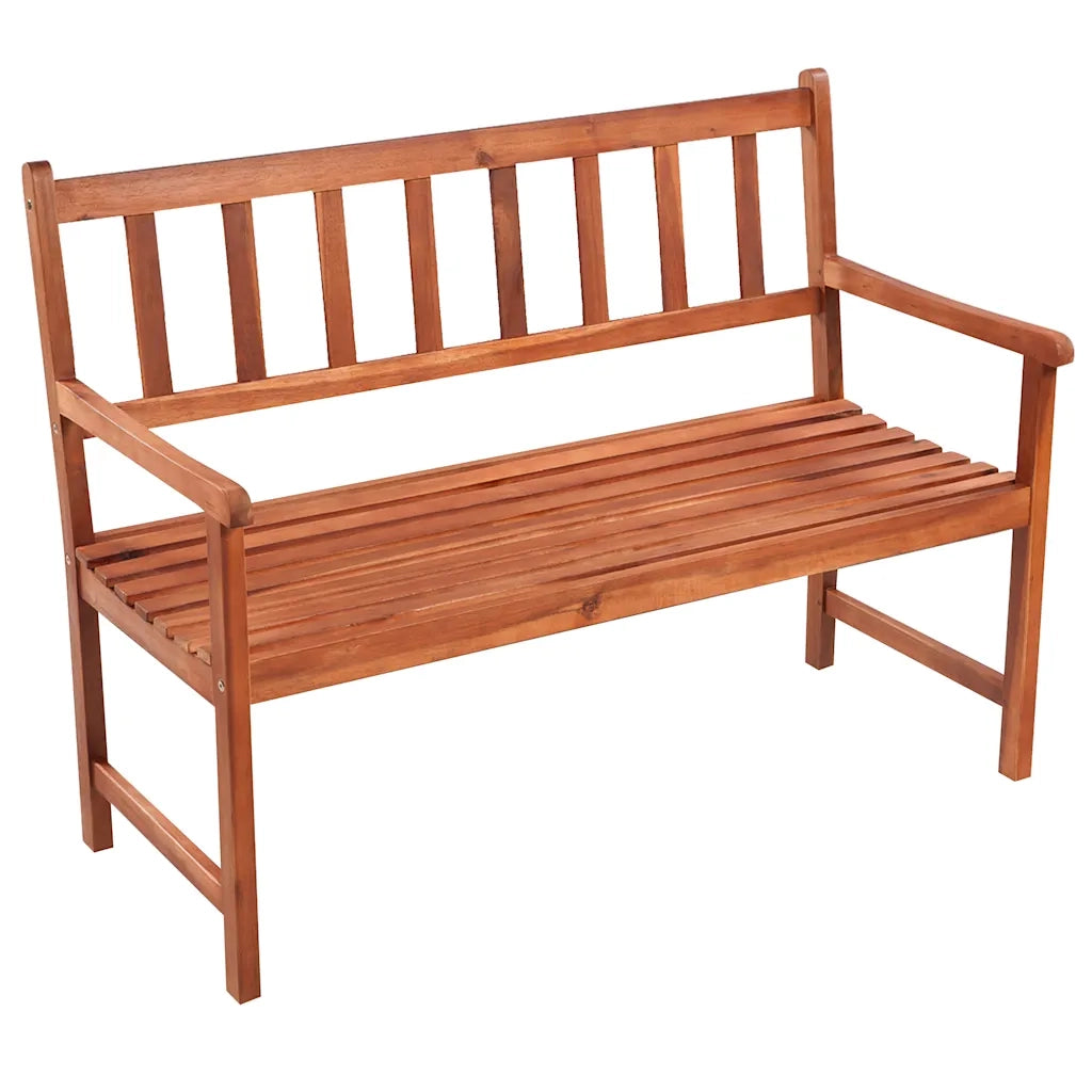 Panca da Giardino con Cuscino 120 cm in Massello di Acacia