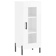 Credenza | Madia | Buffet da pranzo | Armadio da pranzo Bianco Lucido 34,5x34x90 cm in Legno Multistrato