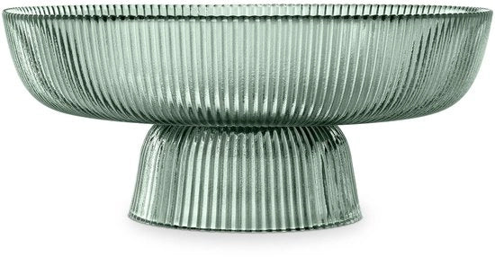 Tazza per Frutta - Servizio per Snack - Frutta e Snacks - Stile su Piede - 26 cm di Diametro - Verde