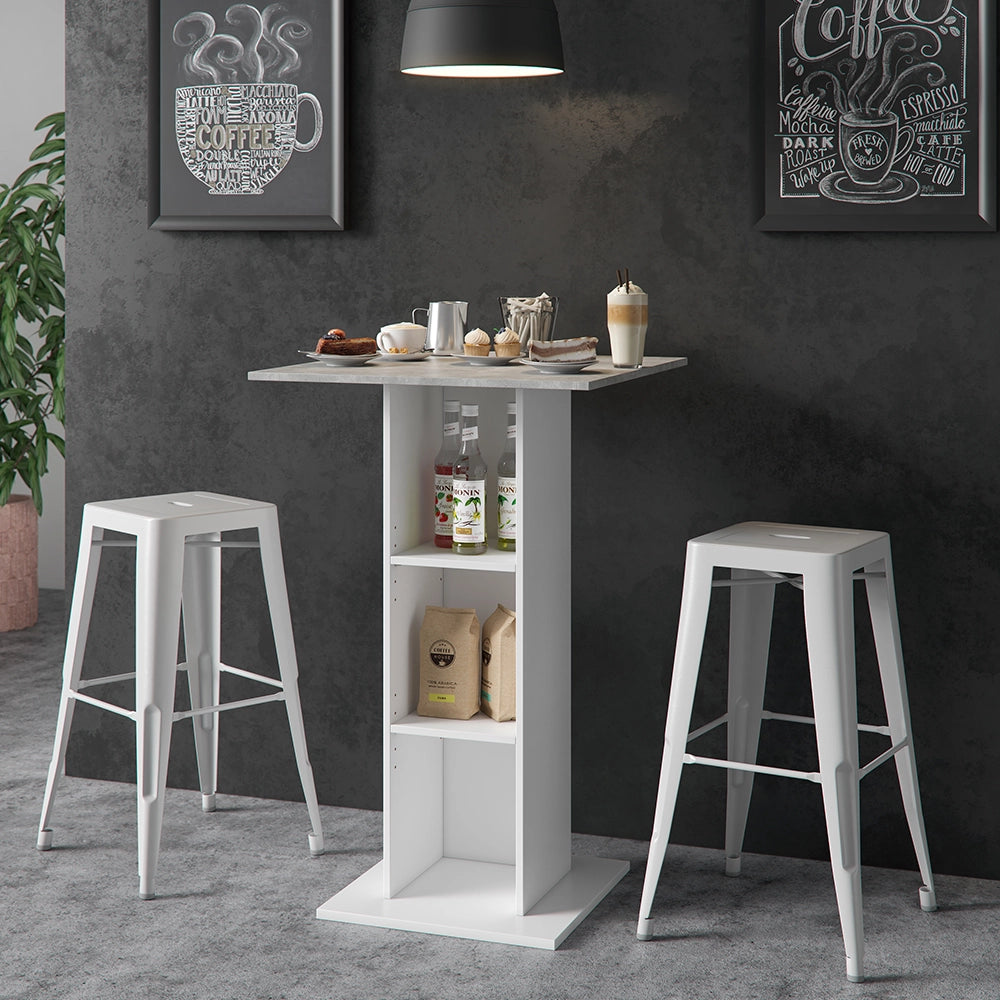 Vicco Tavolo bar alto Calcestruzzo 70 x 70 cm