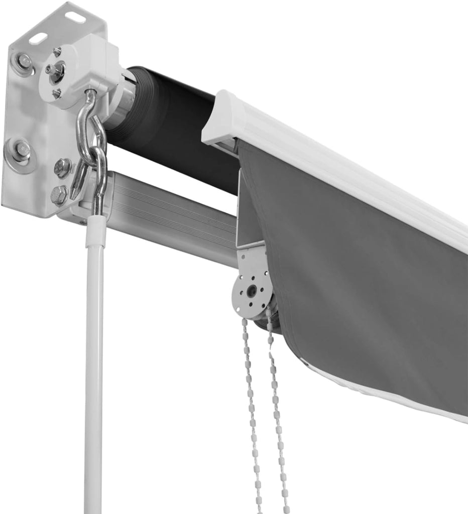 Toldo manual 3,95x3 M gris antracita con faldón H.1,40 M