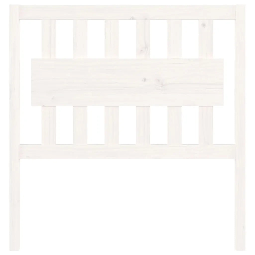 Testiera | Testata per Letto Bianca 95,5x4x100 cm Legno Massello di Pino