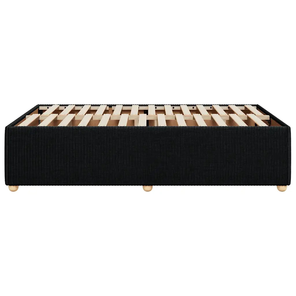 Giroletto senza Materasso Nero 120x190 cm in Tessuto