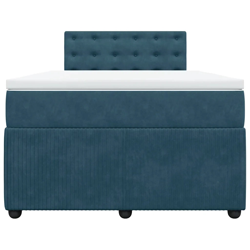 Giroletto a Molle con Materasso Blu 120x200 cm in Velluto 3287726