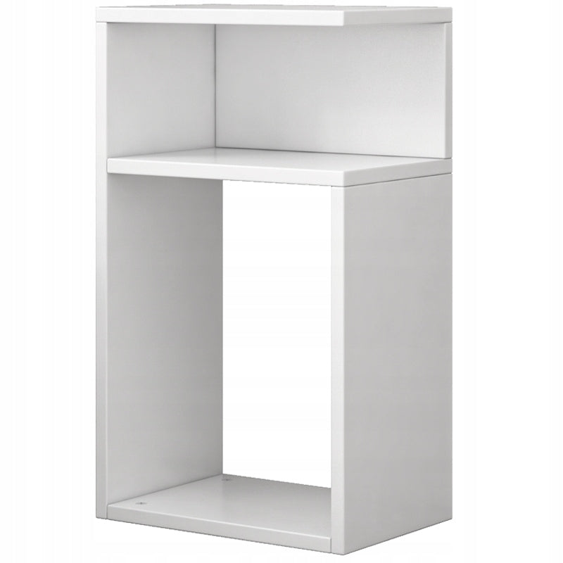 Comodino bianco loft per camera da letto o soggiorno, moderno, 50 cm