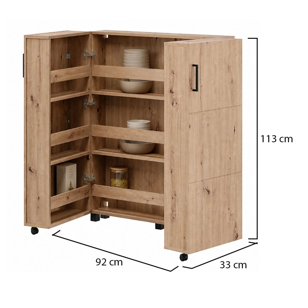Mobile Portascarpe Ystad, Scarpiera 6 Ripiani, 92x33x113h cm Marrone Rovere Nodi