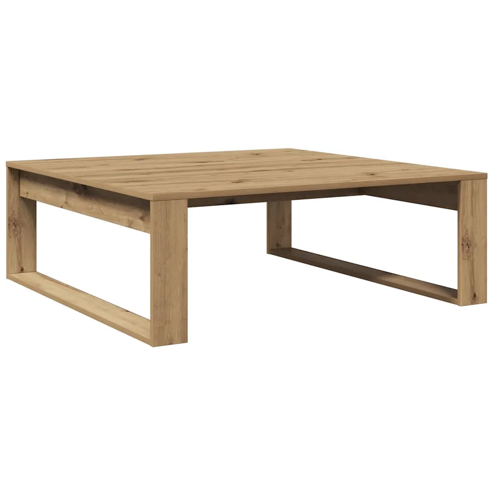 Tavolino Salotto Rovere Artigianale 100x100x35 cm in Truciolato