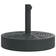 Base per ombrellone rotonda 45 x 35,5 cm solida e stabile per pali da 38/48 mm in polietilene nero 02_0056654