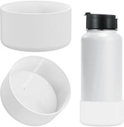 Calze per bottiglia - Protezione per bottiglie - Materiale siliconico - Bianco - Protezione per bottiglie - Compatibile con °FLASK - 2 pezzi